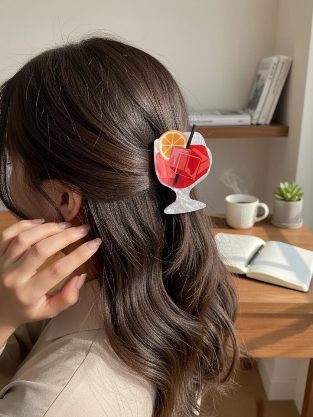 5/$20 New Medium Cocktail Party Hair Claw Clip Summer Beach Acetate Jaw Clip